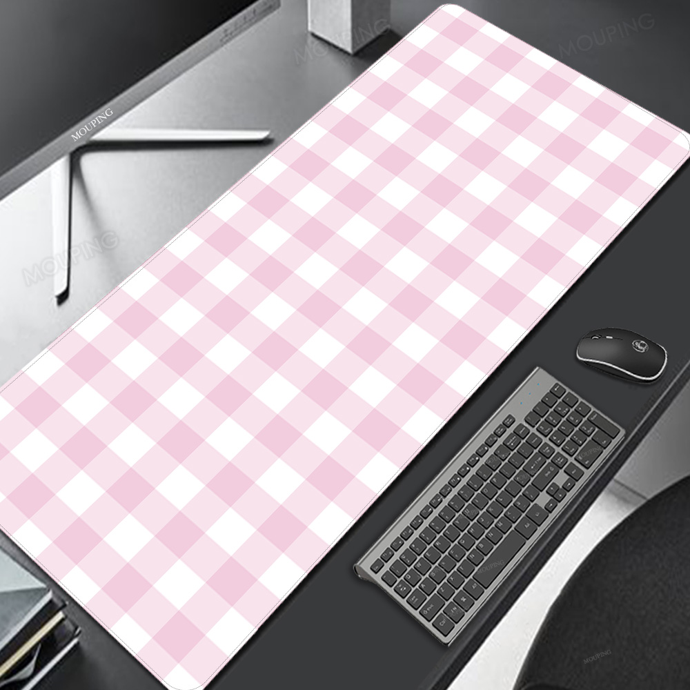 Desk Setup Pink - Tappetino per mouse a reticolo rosa