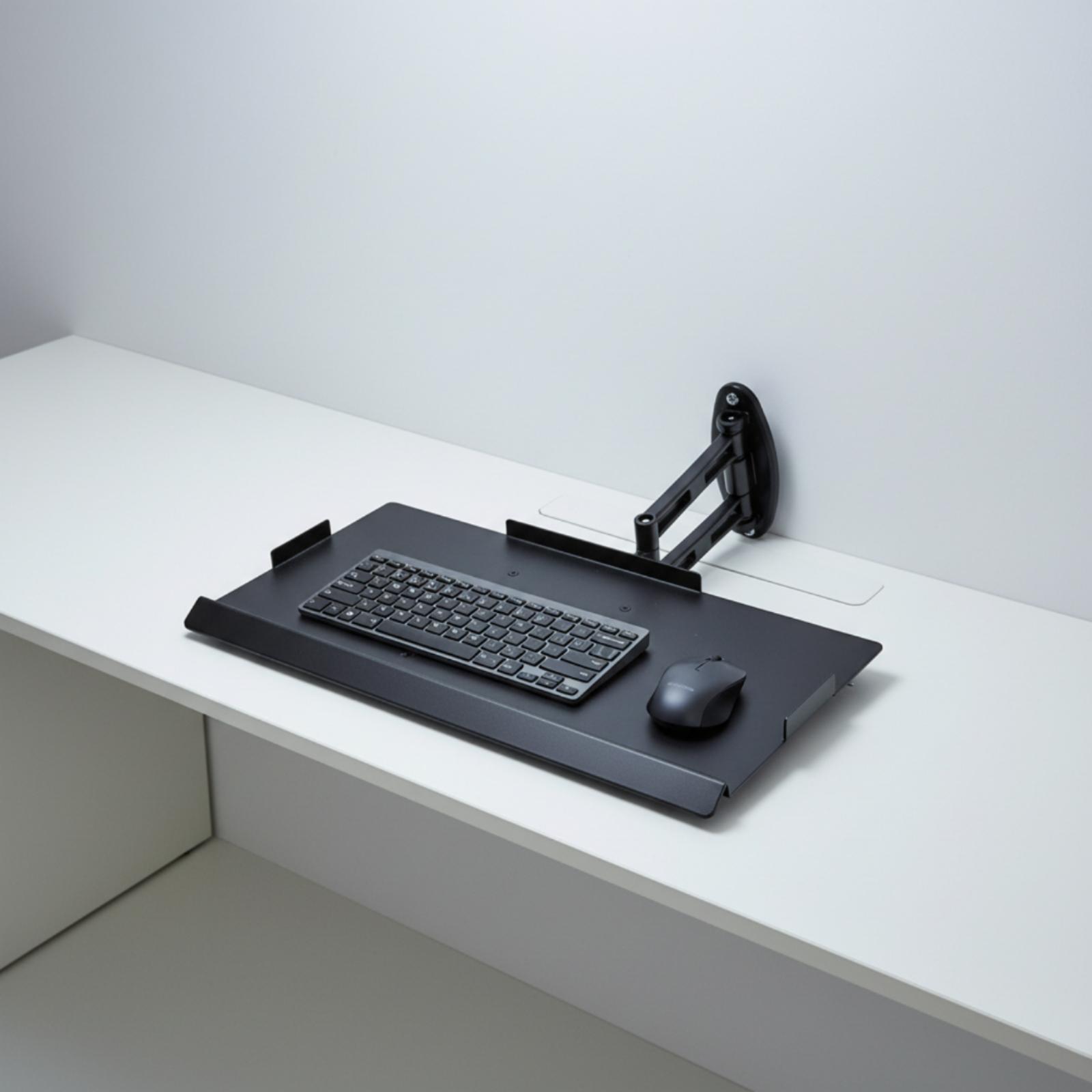 Desk Setup Monitor Arm - Supporto per tastiera in metallo da
