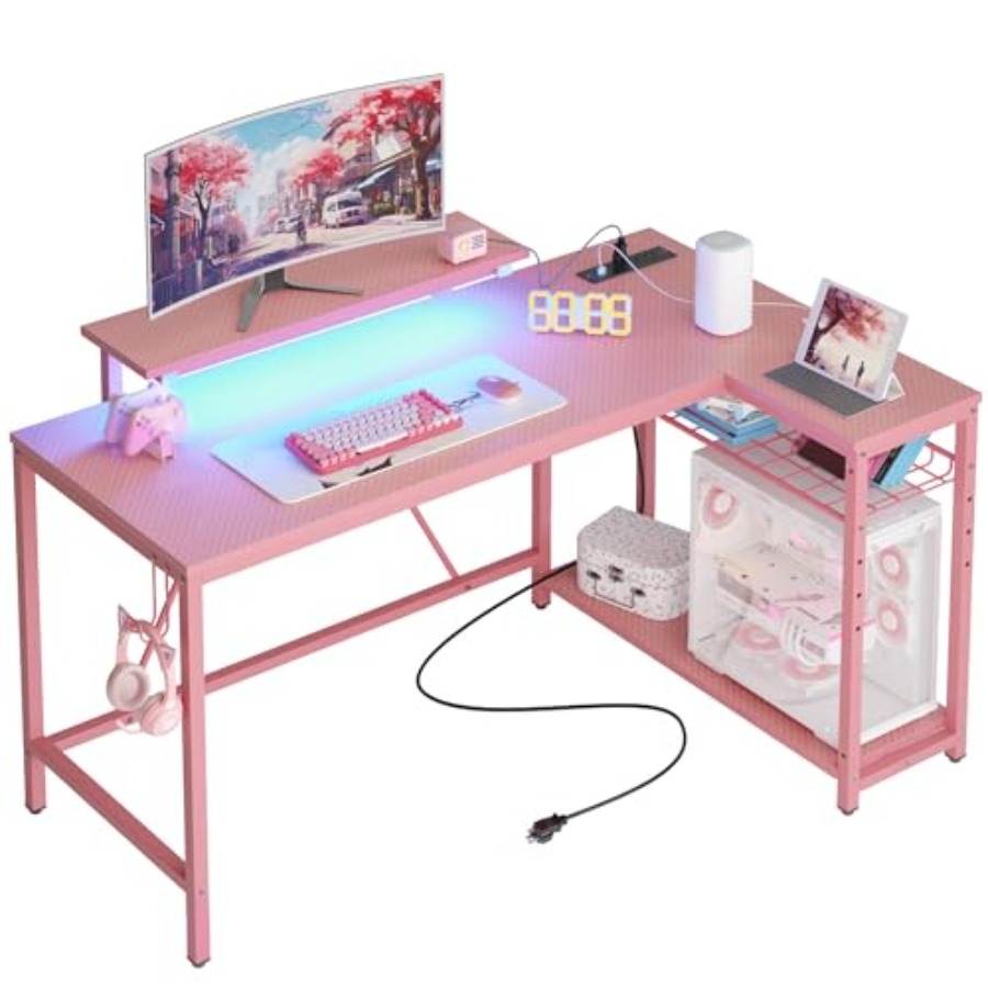 Desk Setup Pink - Scrivania da Gaming a Forma di