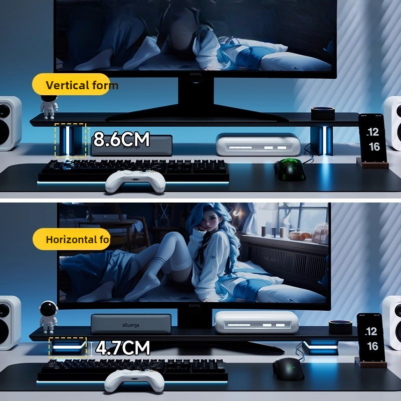 Desk Setup Ergonomics - Supporto per monitor RGB Ascensore ergonomico