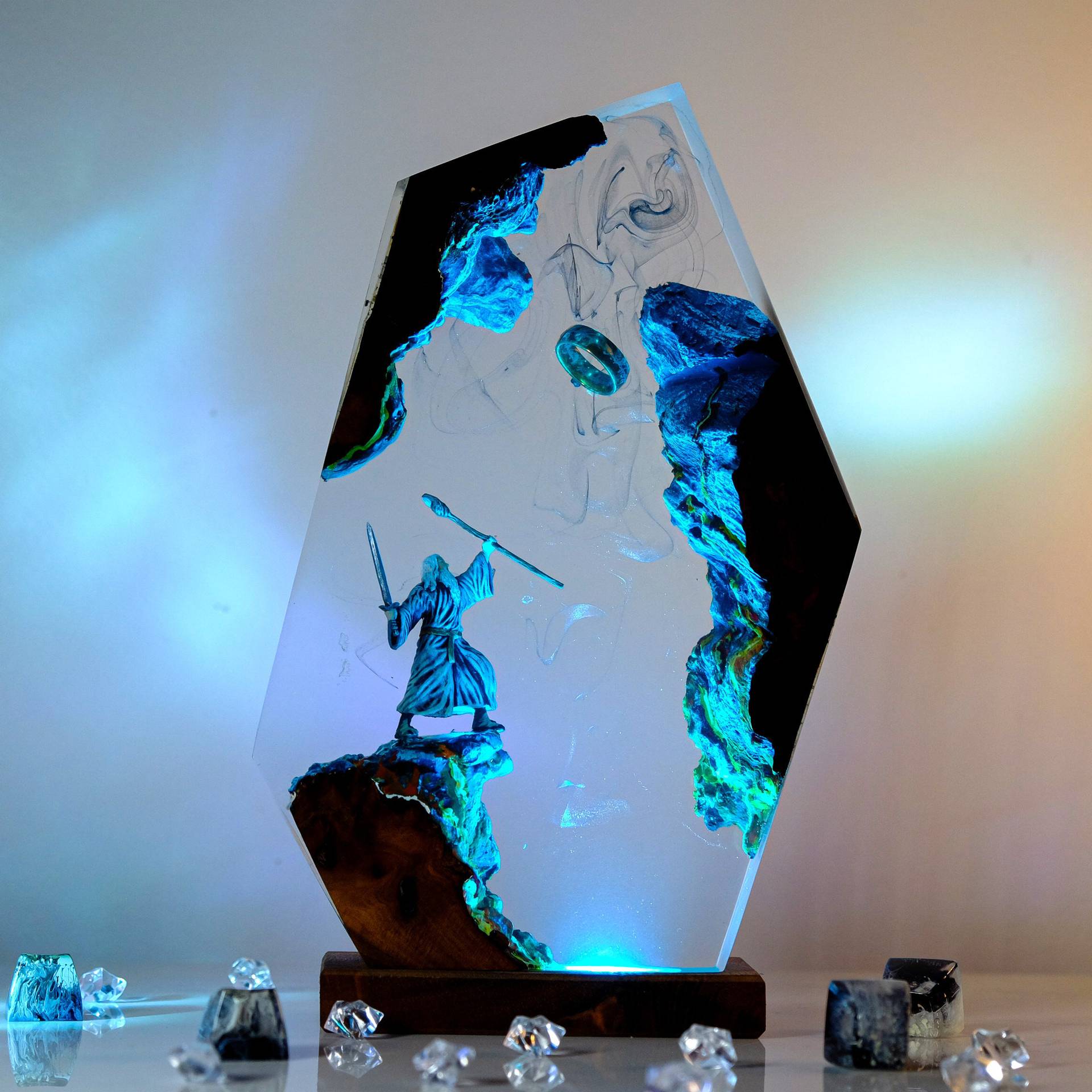 Desk Setup Equipment - Lampada da Tavolo in Resina con