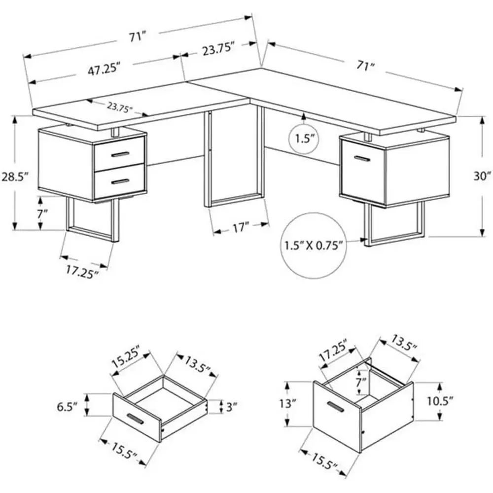 Scrivania per computer a forma - Desk Setup For Office recensione e prezzo