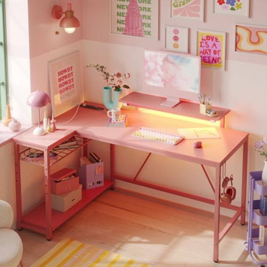Scrivania da Gaming a Forma di - Desk Setup Pink recensione e prezzo
