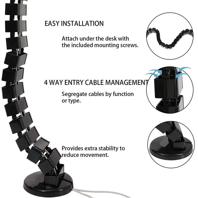 Organizzatore Cavi a Serpentin - Desk Setup Clean recensione e prezzo